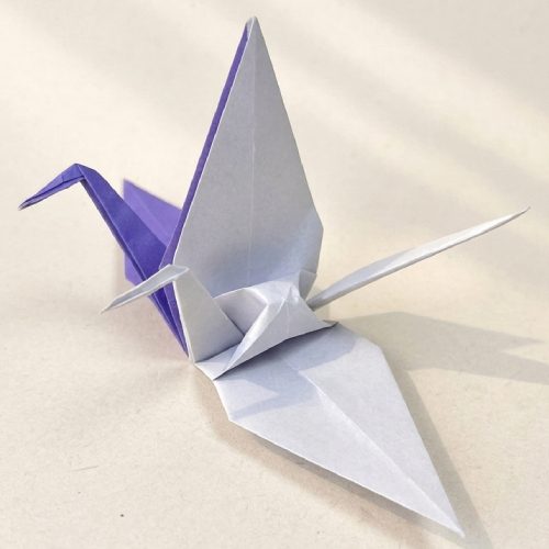 Origami Imoseyama Cranes, the finished model